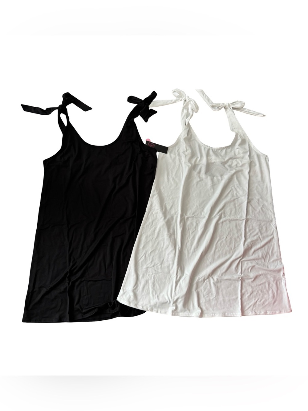 NOBO Tie Shoulder Swim Cover-Up Lot 2 Medium Black White NWT